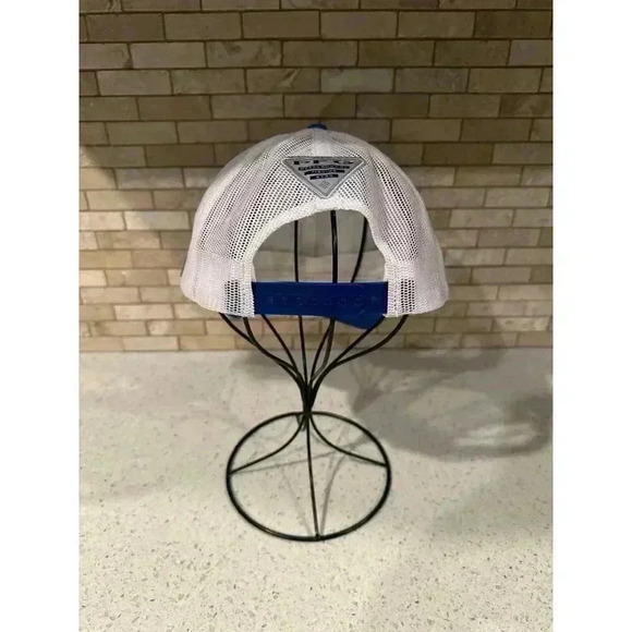 PFG American Flag Meshback SnapBack Hat Cap Fish Blue White‎ #30 - Picture 3 of 5